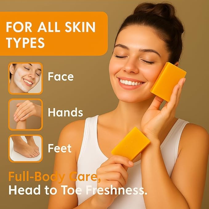 Turmeric Wash and Care Kit – Turmeric Face Wash with Brush, Exfoliating Facial Pads, Cleansing Soap Bars and Oil – Jabon de Curcuma, Natural Skincare for Face & Body (2PC Set, Count, 2)