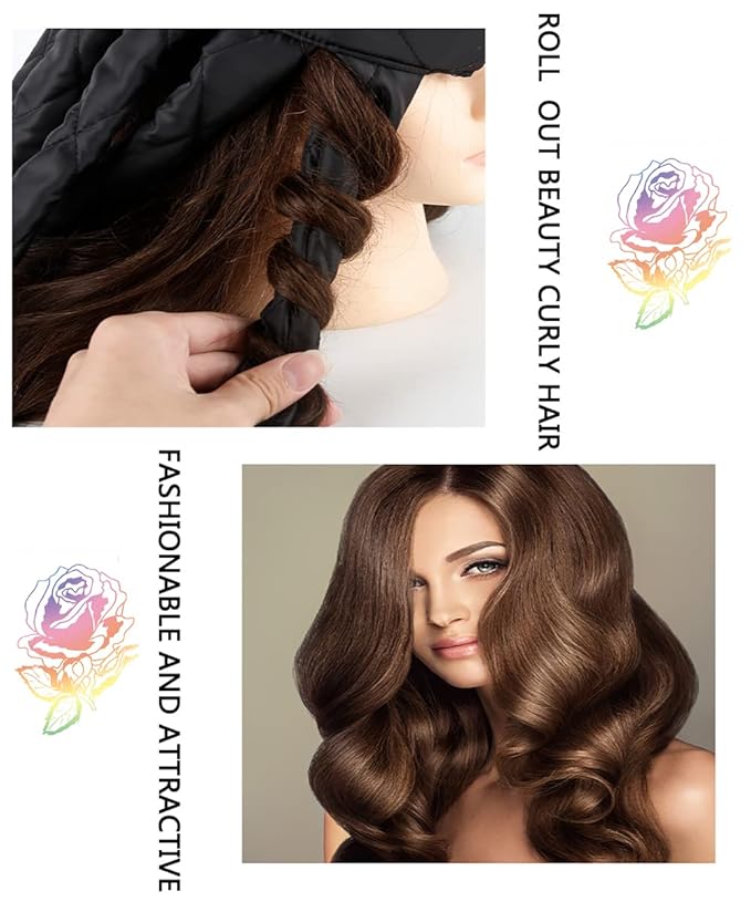 Heatless Curler,2026 New Upgraded Eight Claw Design Heatless Curls, You can Hair Curlers to Sleep in Soft Hair RollersÃ¯Â¼ÂBlackÃ¯Â¼Â