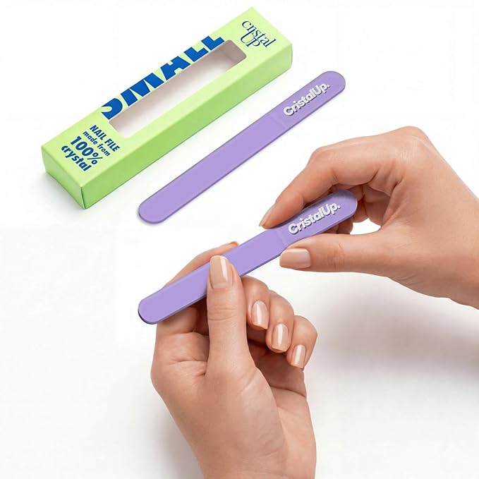 Crystal Nail File 3 in, Glass File Ideal for Purse, Durable, Safe and Gentle on Nails, Perfect for Travel Home, Office and On the Go, Portable Design