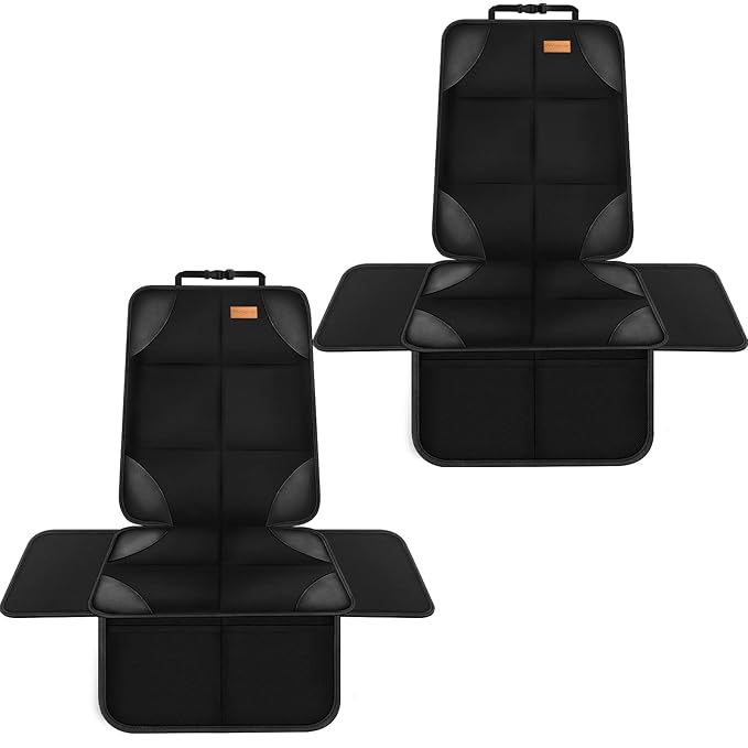 Bacgnyer Car Seat Protector, 2 Pack of Seat Protectors, Thickest Padded 600D Fabric Padding, Waterproof, Durable, Anti Slip Backing, Child Seat Protection, Suitable for Babies, Toddlers, Children