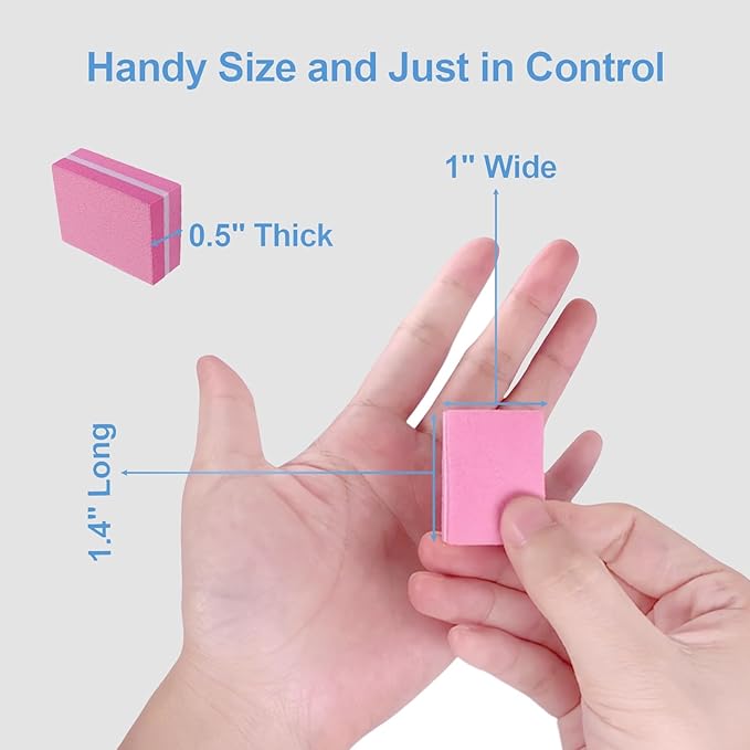 Nail Buffers (50 Pack), Mini Buffer Block Nail File for Acrylic Nails and Natural Nails, 100/180 Grit Nail Buffer Block Bulk Buffing Blocks for Nail Buff Professional Manicure File Blocks Mix Color
