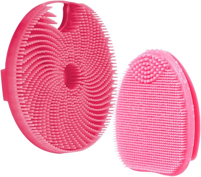 Soft Silicone Face Scrubber with Body Scrubber for Shower Gentle Exfoliating-Facial Exfoliator Scrubber Brushes for Sensitive Skin Deep Cleansing- Gift Women Men Skin Care Tool