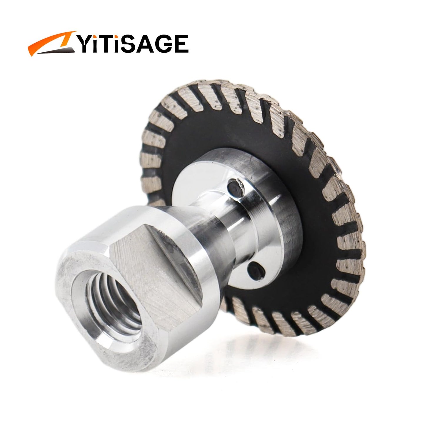 YITISAGE Diamond Turbo Mini Engraving Saw Blades with RemovabIe Flange 5/8-11 Cutting Disc for Carving Concrete Marble Granite Stone（50mm）