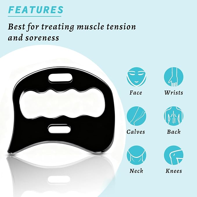 Stainless Steel Gua Sha Muscle Scraper Tool, Myofascial Scraping Tools for Physical, Lymphatic Drainage Massager, Soft Tissue Massage Tool