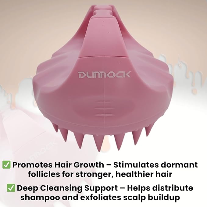 Dunnock Manual Scalp Massager & Shampoo Brush (Pink) Ã¢ÂÂ Designed to give You a Salon-Like Scalp Treatment at Home Turn Every Wash Dandruff Comb Into a Spa Experience Scalp Stimulator.