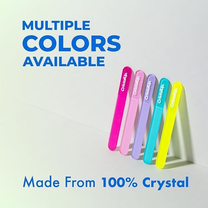 Crystal Nail File 3 in, Glass File Ideal for Purse, Durable, Safe and Gentle on Nails, Perfect for Travel Home, Office and On the Go, Portable Design