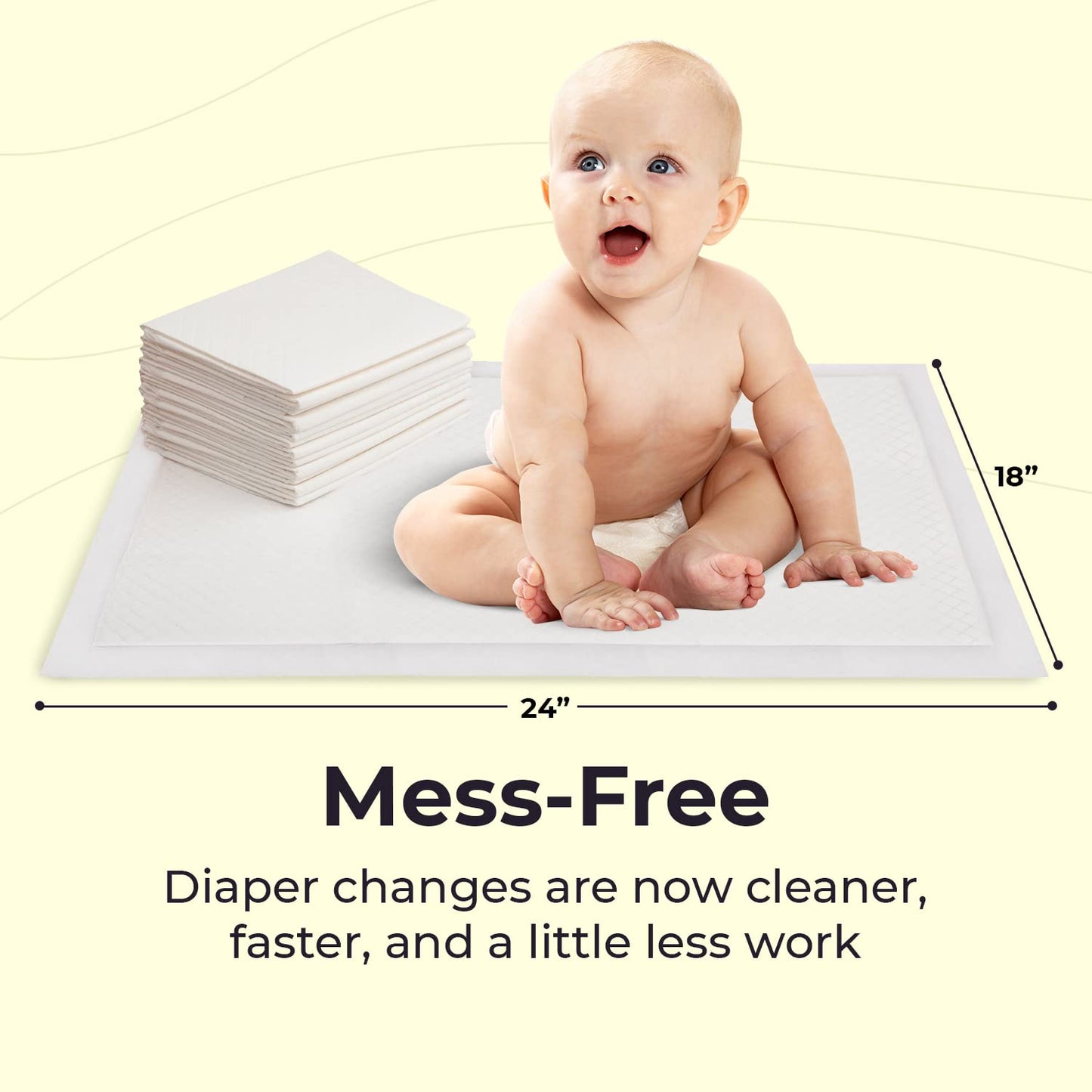 Peekapoo - The Original Disposable Baby Changing Pad Liners – 100 Pack | Super Soft, Waterproof, Ultra Absorbent | Portable, Travel-Friendly, Mess-Free Diaper Changes Anywhere