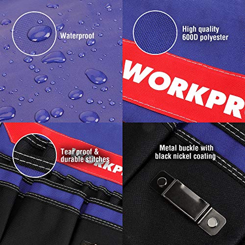 WORKPRO Bucket Tool Organizer with 51 Pockets Fits to 3.5-5 Gallon Bucket (Tools Excluded)