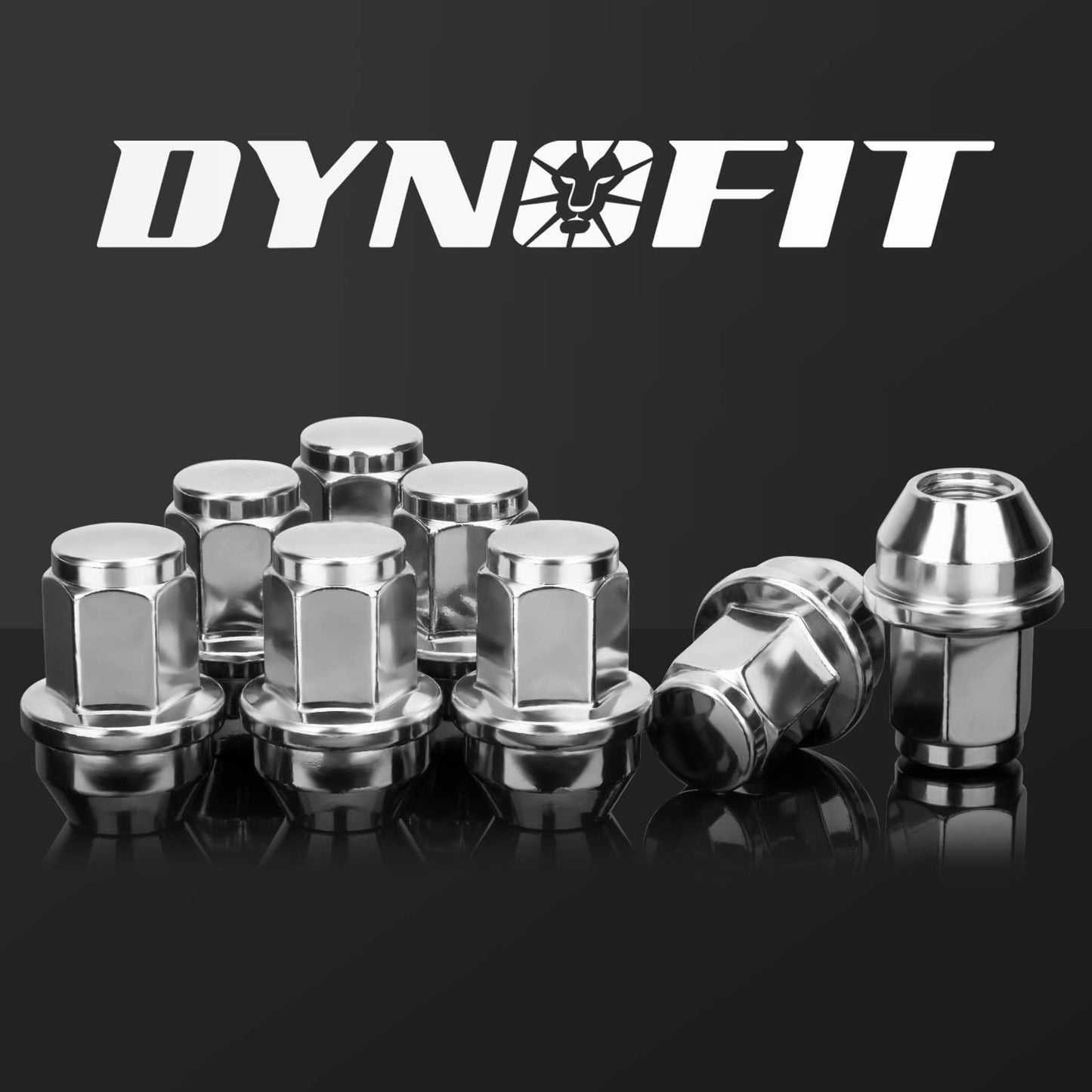 dynofit 24pcs 14x1.5 OEM/Stock Lug Nuts for 2015-2019 Expedition/F-150, M14-1.5 One-Piece Design Factory Chrome Wheel Lugnuts for Lincoln 2015-2023 Navigator, 21mm Hex Anti-Rusting Updated