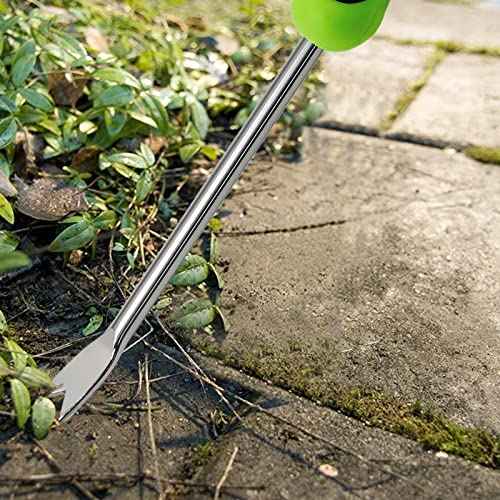 Dandelion Weeder Puller Tool with Soft Handle, Stainless Steel Garden Weed Remover Tool Weed Puller Tool Garden Weeder for Lawn Farmland Transplant Gardening Plant Tool