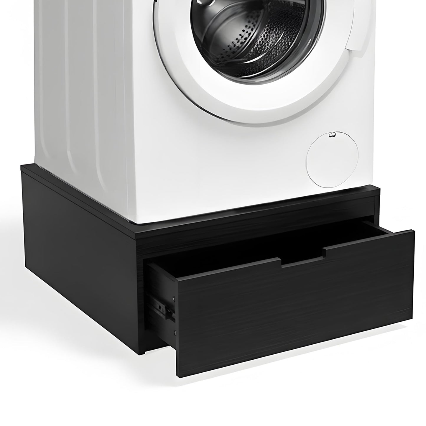 LYASIL Laundry Pedestal, Heavy Duty Wood Washer Dryer Pedestal, 27.5" Universal Washer and Dryer Stand, 500 LBS Capacity (Black)