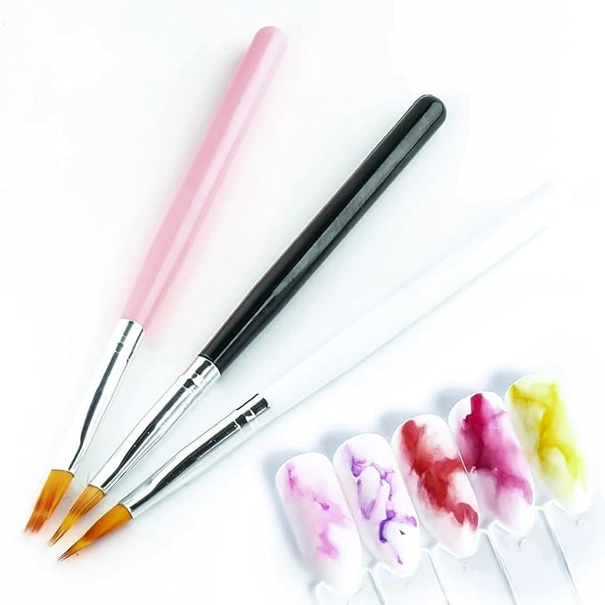 6pcs Ombre Nail Brush Nail Paint Pen for Lace Line Gradient Color Ombre Brush for Gel Nails Wood Nail Art Brushes Nail Design Brushes Acrylic Nail Polish Tools Nail Accessories