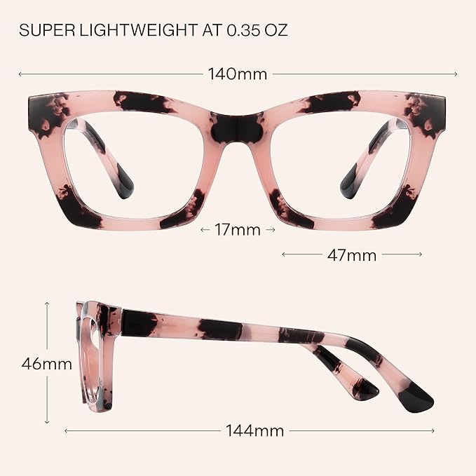 CCVOO 3.0 Oprah Style Reading Glasses for Women, Stylish Eyeglasses, Blue Light Readers for Women, Cheaters, (A1 Mix)