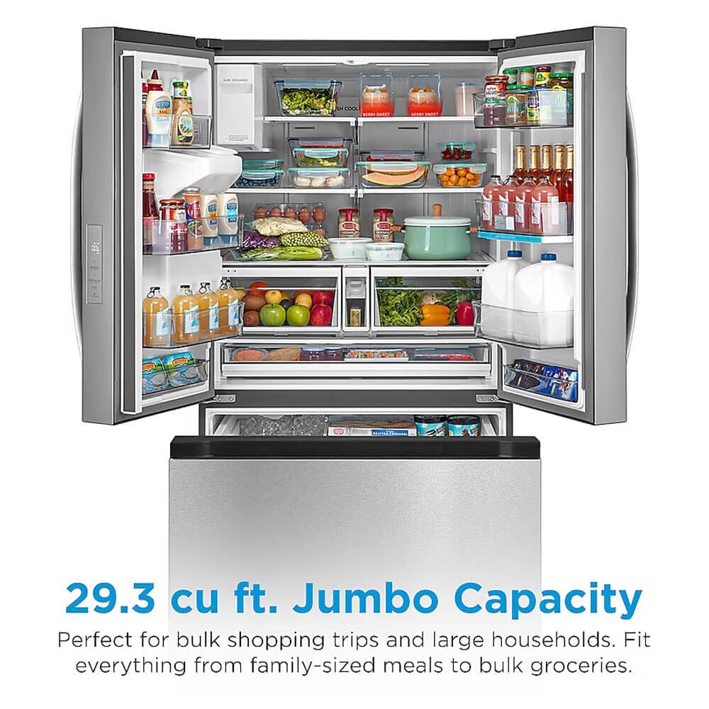 Midea MRF29D6AST 29.3 Cu. Ft. Stainless 3-Door French Door Smart Refrigerator