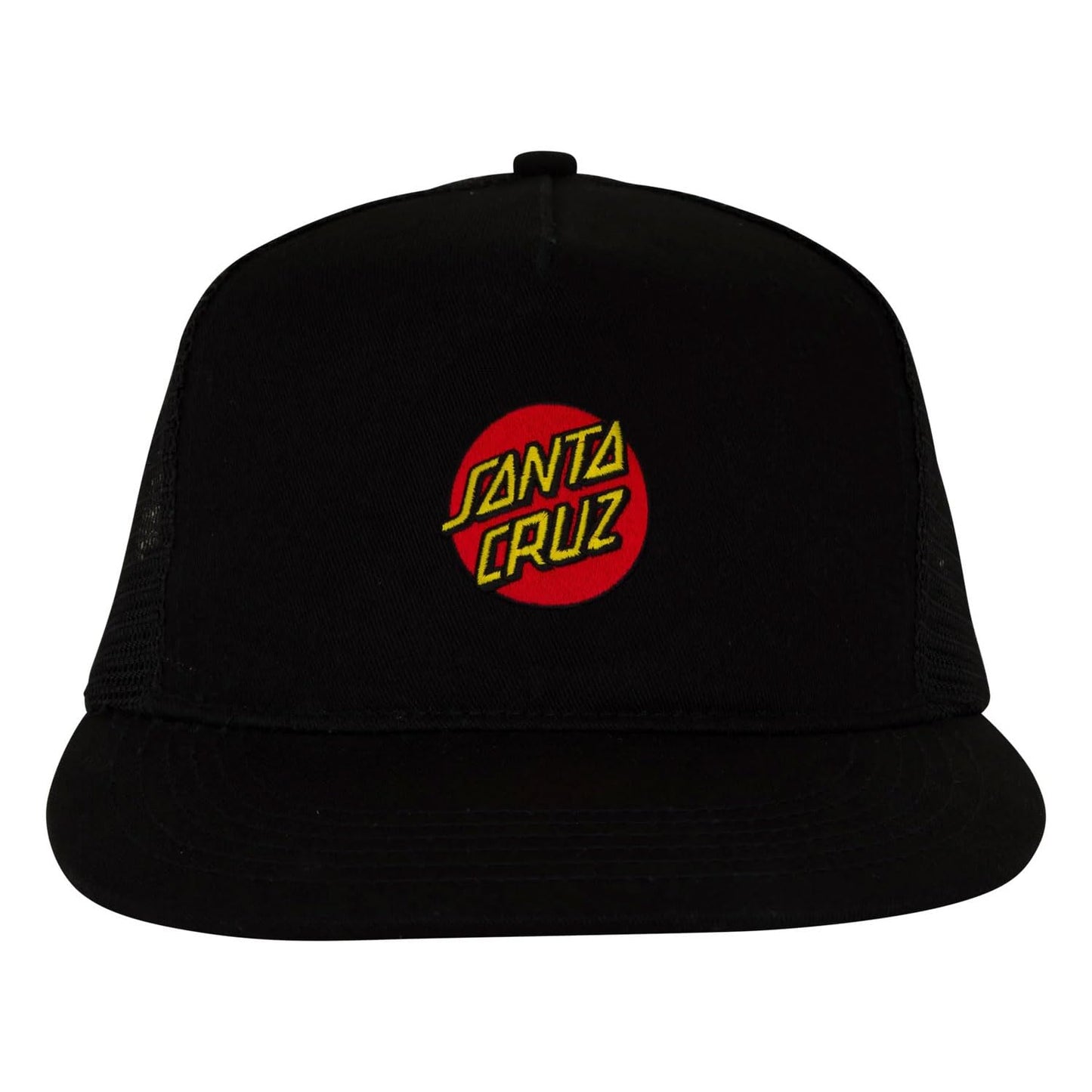 SANTA CRUZ Cruz Embroidered Mesh Trucker Structured Hat Black OS Unisex