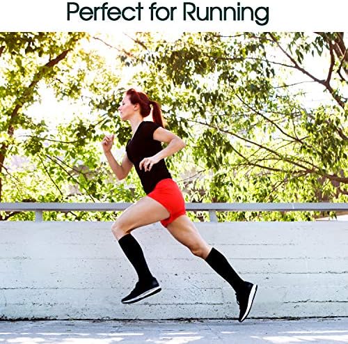 Toeless Cotton Compression Socks for Women & Men. 15-20 mmHg Knee-High Support - 1 pair