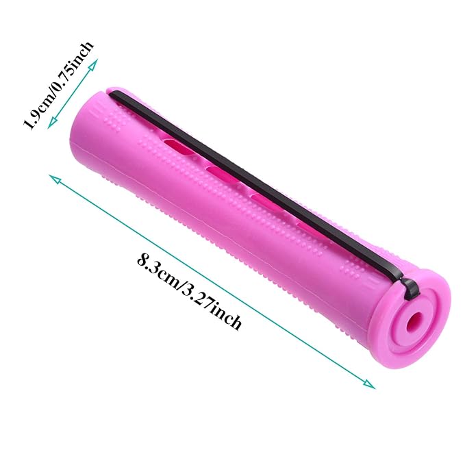 WILLBOND 60 Pcs Perm Rods for Long Hair Plastic Curl Rods Cold Wave Irons Curling Roller for Hair Styling Hairdressing Tools (0.75 Inch,Purple)