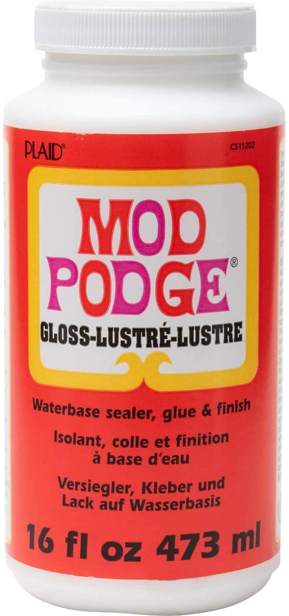 Mod Podge Complete Decoupage Kit-Two 16oz Bottles Waterbase Sealer/Glue (Matte Gloss Finish) with 4-pk Foam Brush Set, Clear