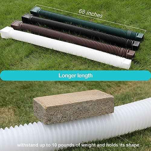 4 Pack Rain Gutter Downspout Extensions Flexible, Drain Downspout Extender,Down Spout Drain Extender, Gutter Connector Rainwater Drainage,Extendable from 21 to 68 Inches(White)