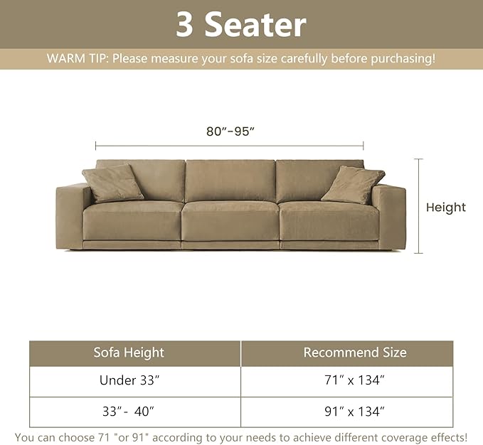 MYSKY HOME Boho Couch Cover Sand Sofa Covers with Tassel Farmhouse Sofa Slipcover Simple Couch Protector for Dogs Chenille Sectional Couch Covers L Shaped Couch Cushion Covers, 71"x 134"