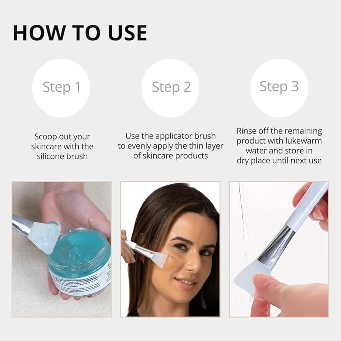 MyoLift 7eWellness Applicator Silicon Brush - Mask applicator for Facial Skincare, Reusable brush for Anti Aging mask, Soft & Durable Face Mask Applicator for gels, DIY masks,easy-to-clean (3)