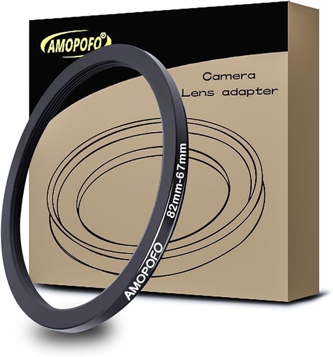 82mm to 67mm /82mm-67mm Step-Down Ring Filter Adapter for All Brands UV,ND,CPL,Metal Step-Down Ring Adapter
