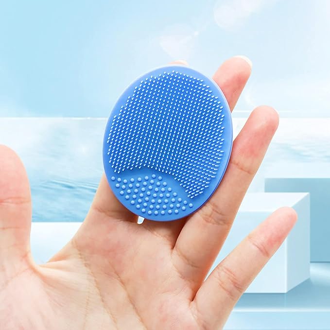 Silicone Face Scrubber and Exfoliator Brush - Facial Cleansing Brush for Blackhead, Acne, Pore, Cradle Cap - Deep Cleaning Skin Care 4 Pack