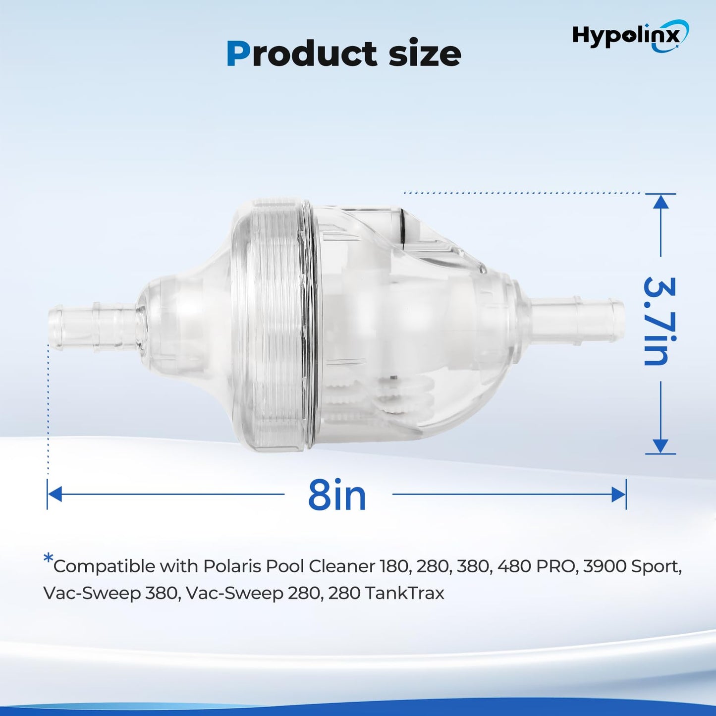 Hypolinx Upgraded Polaris Backup Valve Replacement G52 for Polaris Pool Cleaner 280, 180, 380, 480 — Transparent Case for Easy Inspection, High-Strength Gears, Crack-Resistant Durable Kit