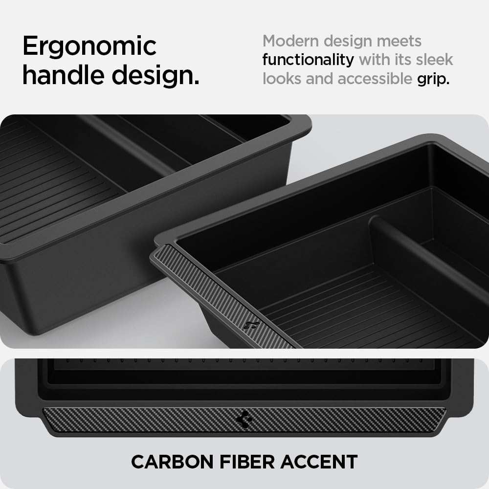Spigen Center Console Organizer for Tesla Model Y Juniper (Only Premium & Performance 2026) and Model 3 Highland (Standard, Premium & Performance 2024/25/26) with Smooth Slide Technology - [Sliding]