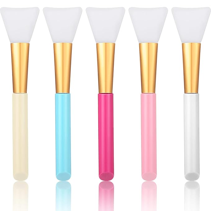 Patelai 20pcs Silicone Face Mask Applicators Soft Face Mask Brushes Facial Mud Clay Beautytools for Sleeping Mud Hairless Body Lotion Body Butter