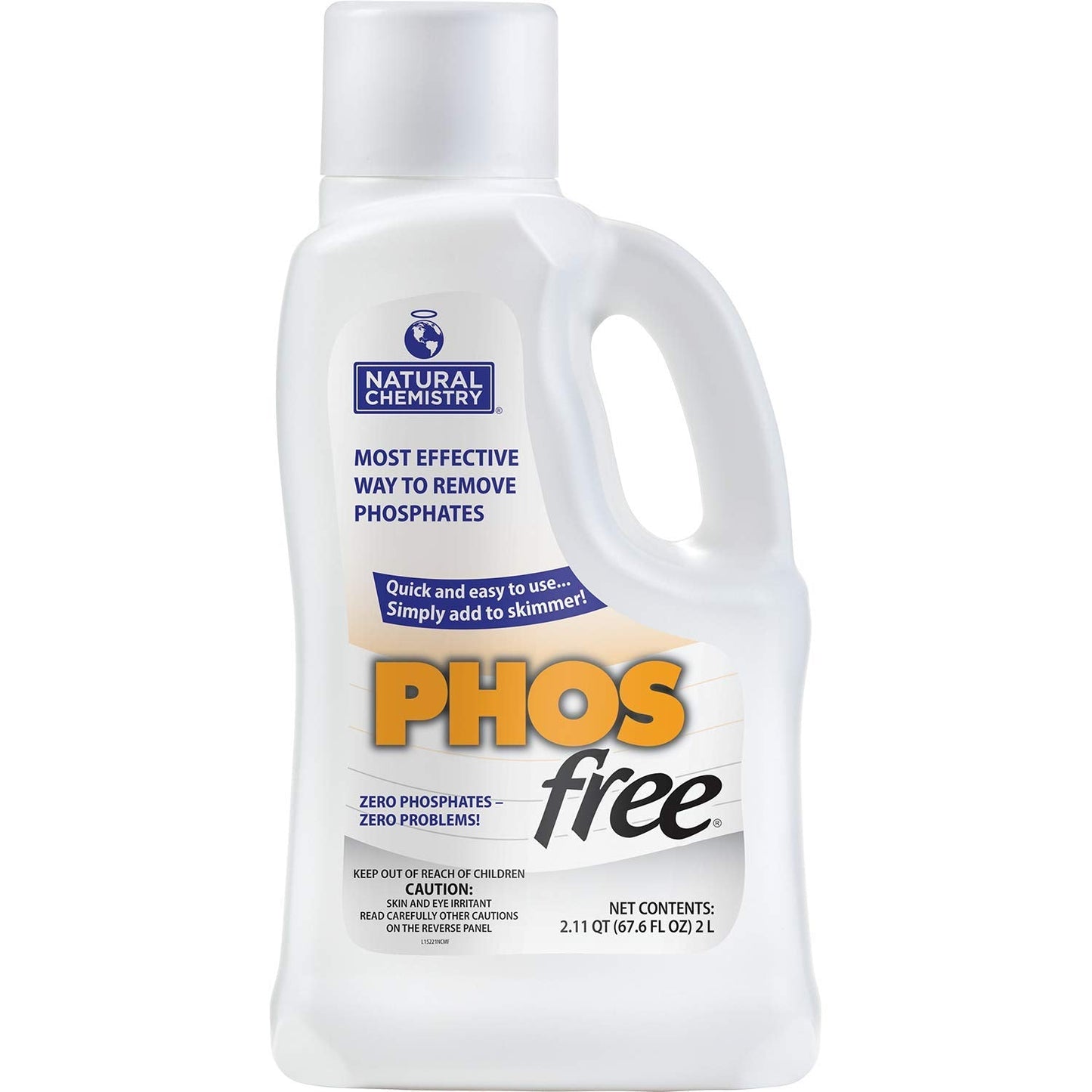 Natural Chemistry Phosfree, 2 L, Single, Phosphate Remover, Quick and Easy to Use, Improves Filter Performance, Reduces Pool Maintenance