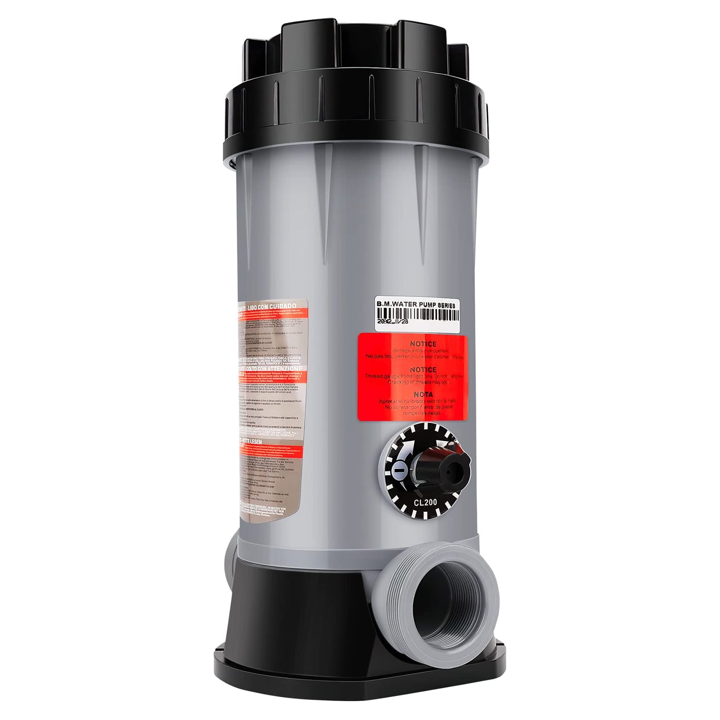 CL200 Inline Automatic Pool Chlorinator Feeder, Compatible with Hayward CL200 In-Ground Pools, Fits 1-1/2" Inner & 2" Outer Thread PVC Pipe, Large Capacity Chlorine Tablet Dispenser