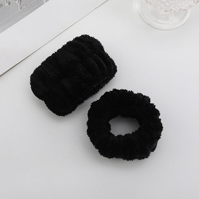 Spa Headbands for Washing Face Soft Puffy Bubble Headbands Wristband for Women Girls Makeup Skin Care Facial Beauty Shower Towel Hairband
