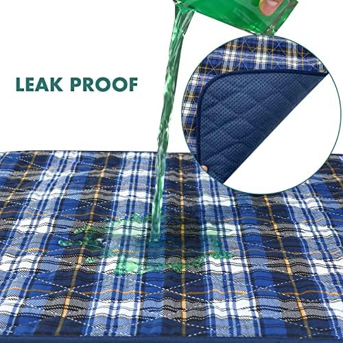 ECONAZOLE 2 Pcs Bed Wetting Protection Pads Incontinence Washable Waterproof Seat Pad 5-Layer Design for Wheelchairs, Furniture, Car, Airplane Training Seats, 20"X21" (Ling's Blue)