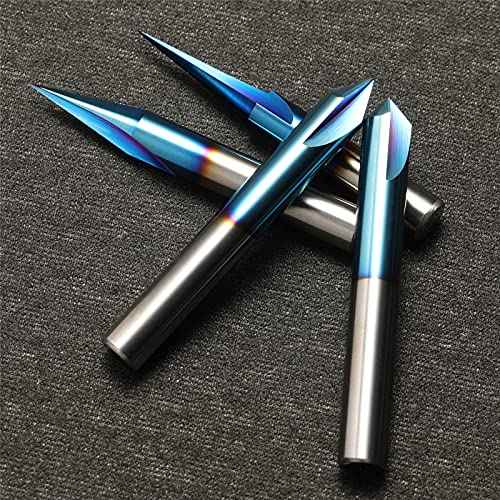 Genmitsu CNC Wood Carving Router Bits Set, 1/4'' Shank, 4 PCS, 15¡Æ Detail Carving Liner+ 20¡Æ Profile bit+ 60¡Æ & 90¡Æ V Groove, WC04A