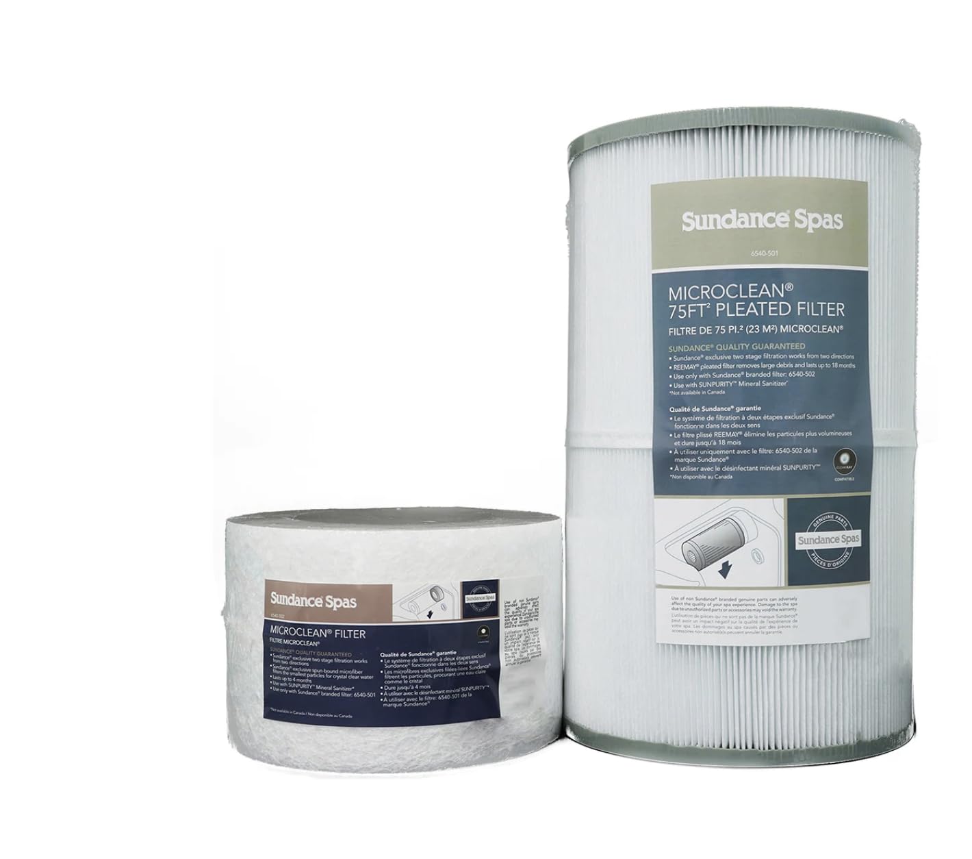 Sundance Spa Microclean Filter Set 6540-501 & 6540-502 ;from#clearviewhome