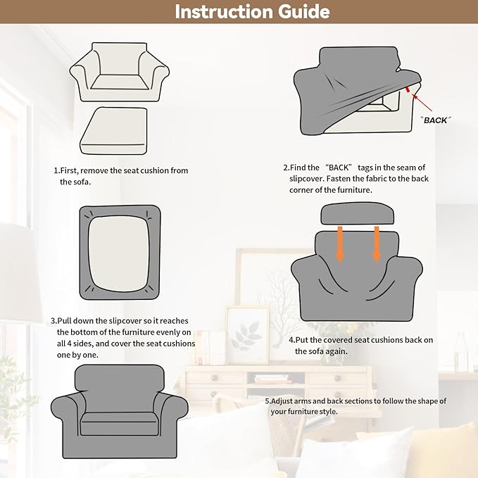 WEERRW Velvet Stretch Chair Sofa Slipcover - 2 Pieces Luxury Soft Velvet Plush Couch Cover Furniture Protector with Elastic Bottom for Pets, Machine Washable, Silver, Small
