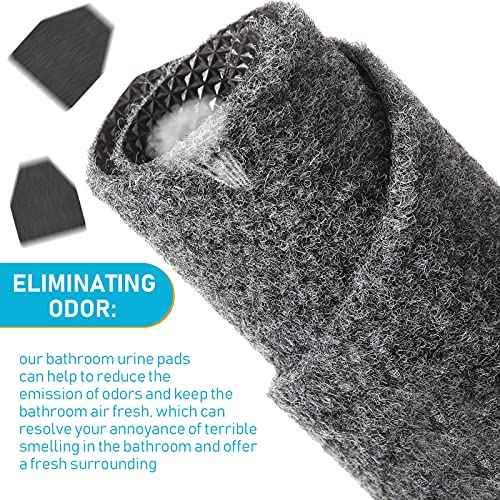 Nuanchu 6 Pack Nonslip Floor Mats - Water Absorption Urinal Mats, Bathroom Urinal Floor Pads for Men's Restroom (Grey)