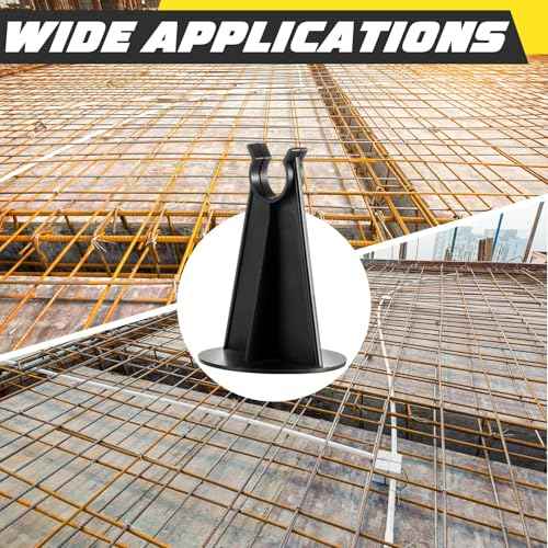 400 Pcs 200 Pcs 2-1/4 Inch Length x 1.97 Diameter for Plastic Rebar Chair #3 to #5 Black Heavy Construction Concrete Tool