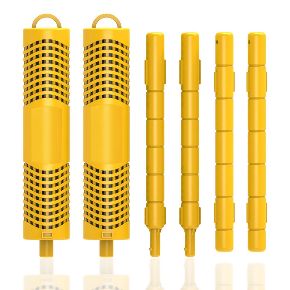 OBMAO Spa Mineral Sticks, Hot Tub Mineral Stick, Spa Mineral Sticks for Hot Tub with 4 Months Lifetime Universal for Pool&Hot Tub to Keep Water Clear(Yellow,2PCS)