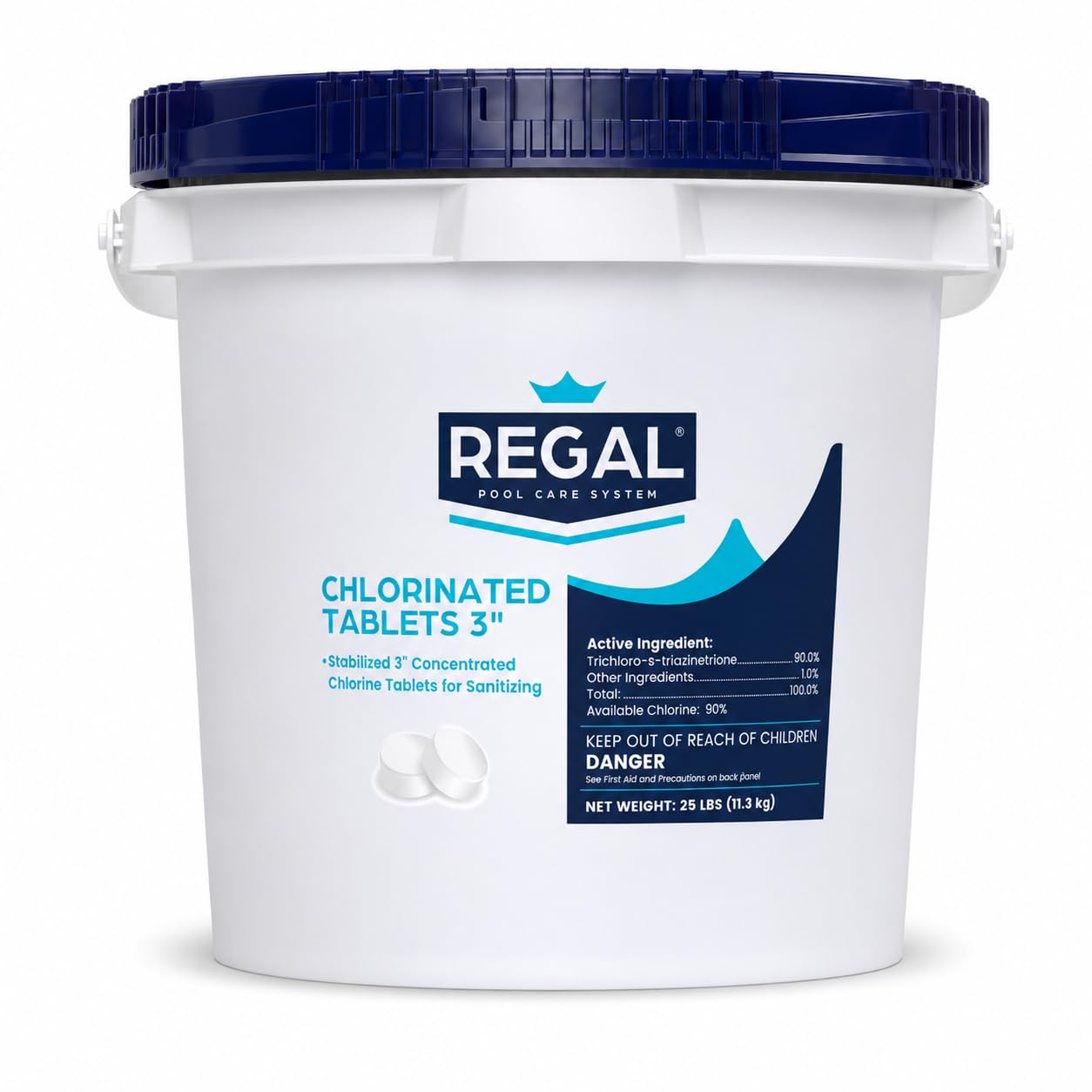 Regal 3" Chlorinated Tablets 25lb Bucket