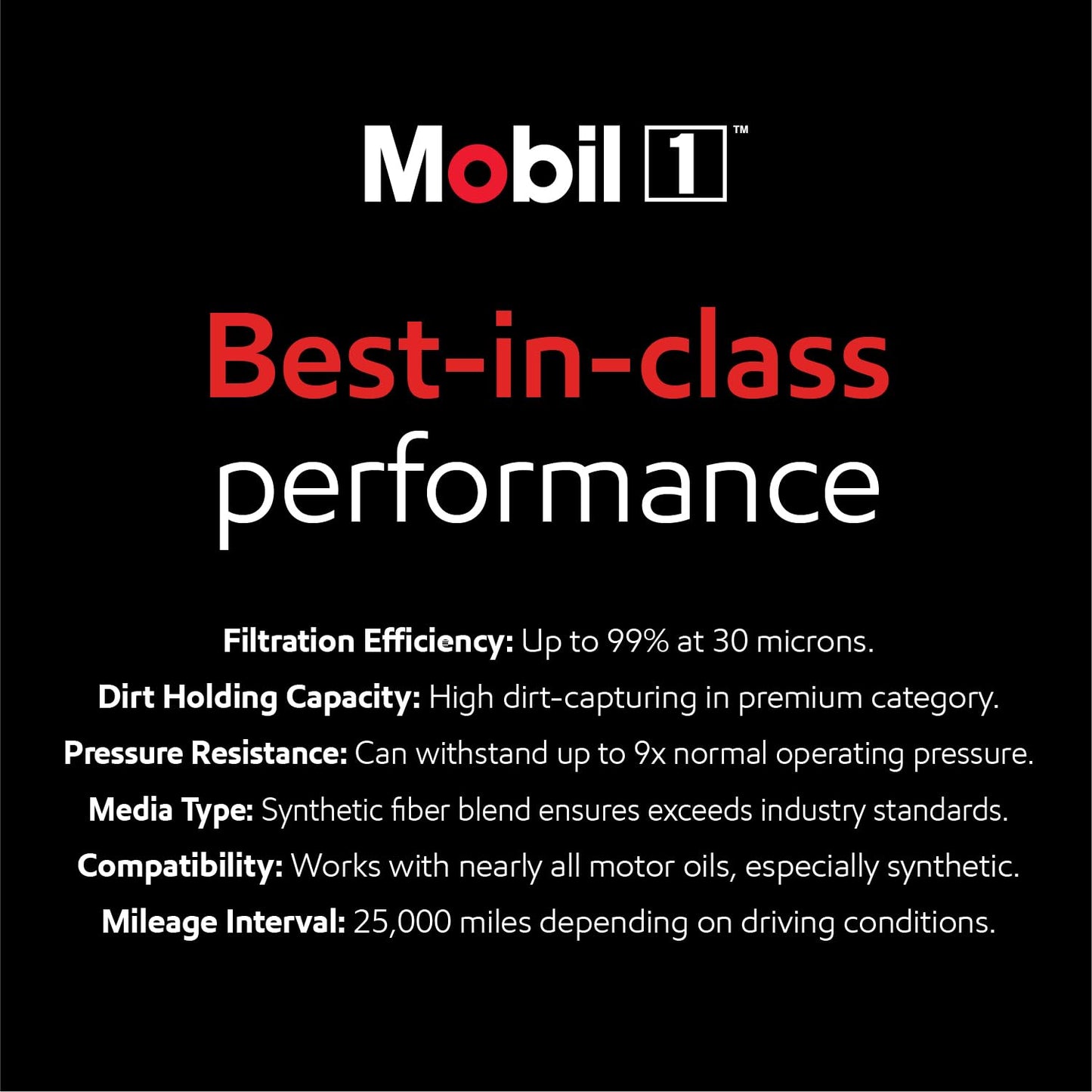 Mobil 1 M1-212A Extended Performance Oil Filter, 1 Pack