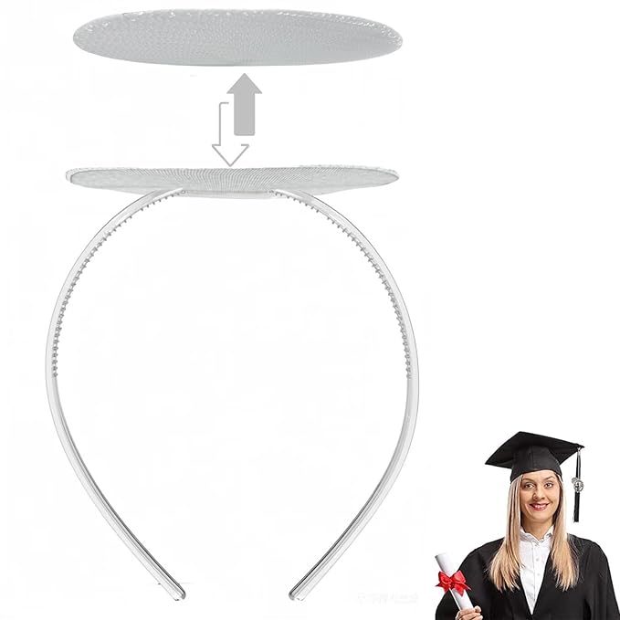 ATMEET Graduation Cap Headband Secures Your Grad Cap Upgrade Insert Hairstyle Hat Accessories Hairband for Graduates Gift