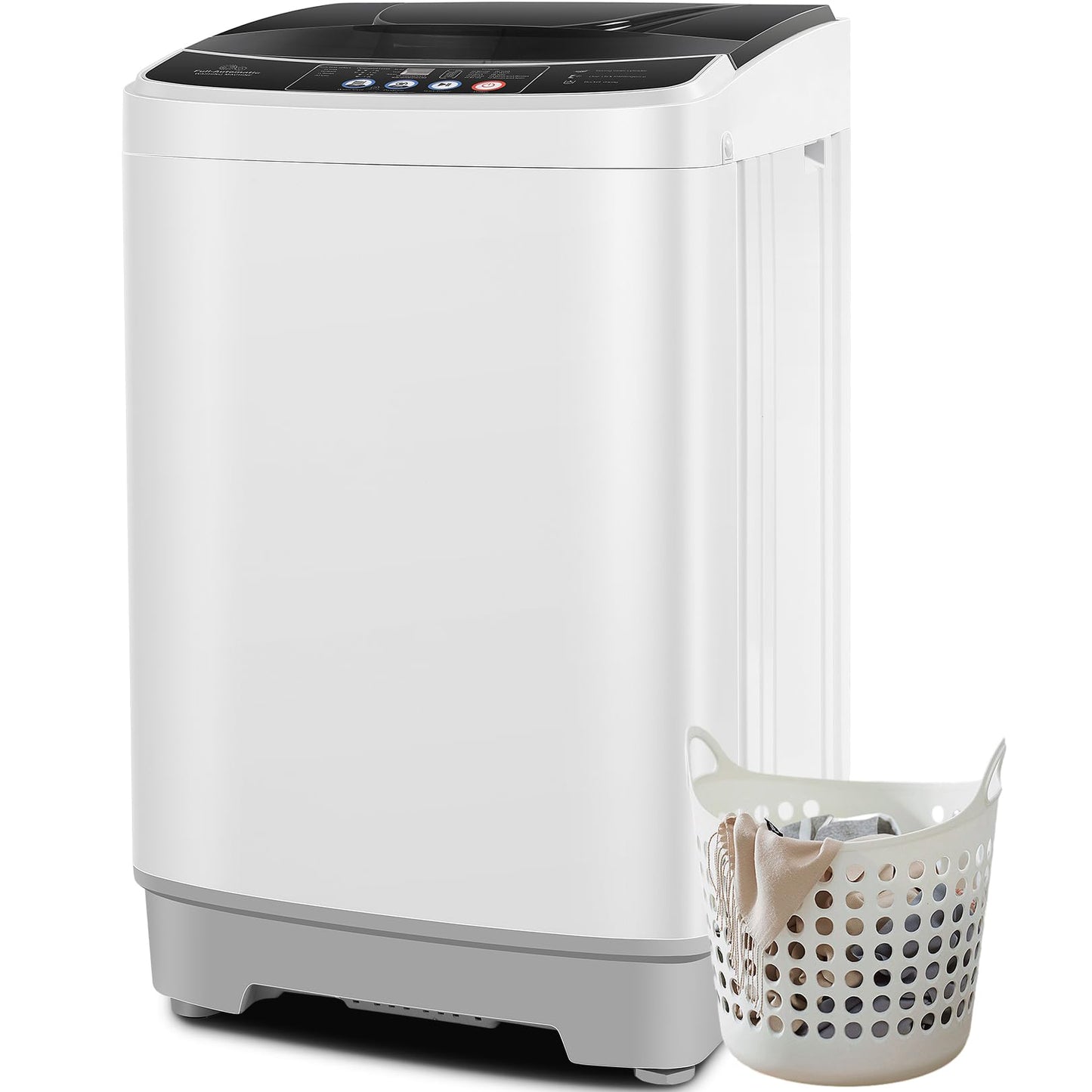 Nictemaw Portable Washing Machine 17.8Lbs Large Capacity 2.4 Cu.ft Portable Washer Machine with 10 Programs and 8 Water Levels Selections Mini Washing Machine for Apartment, Home, Dorms, Rv