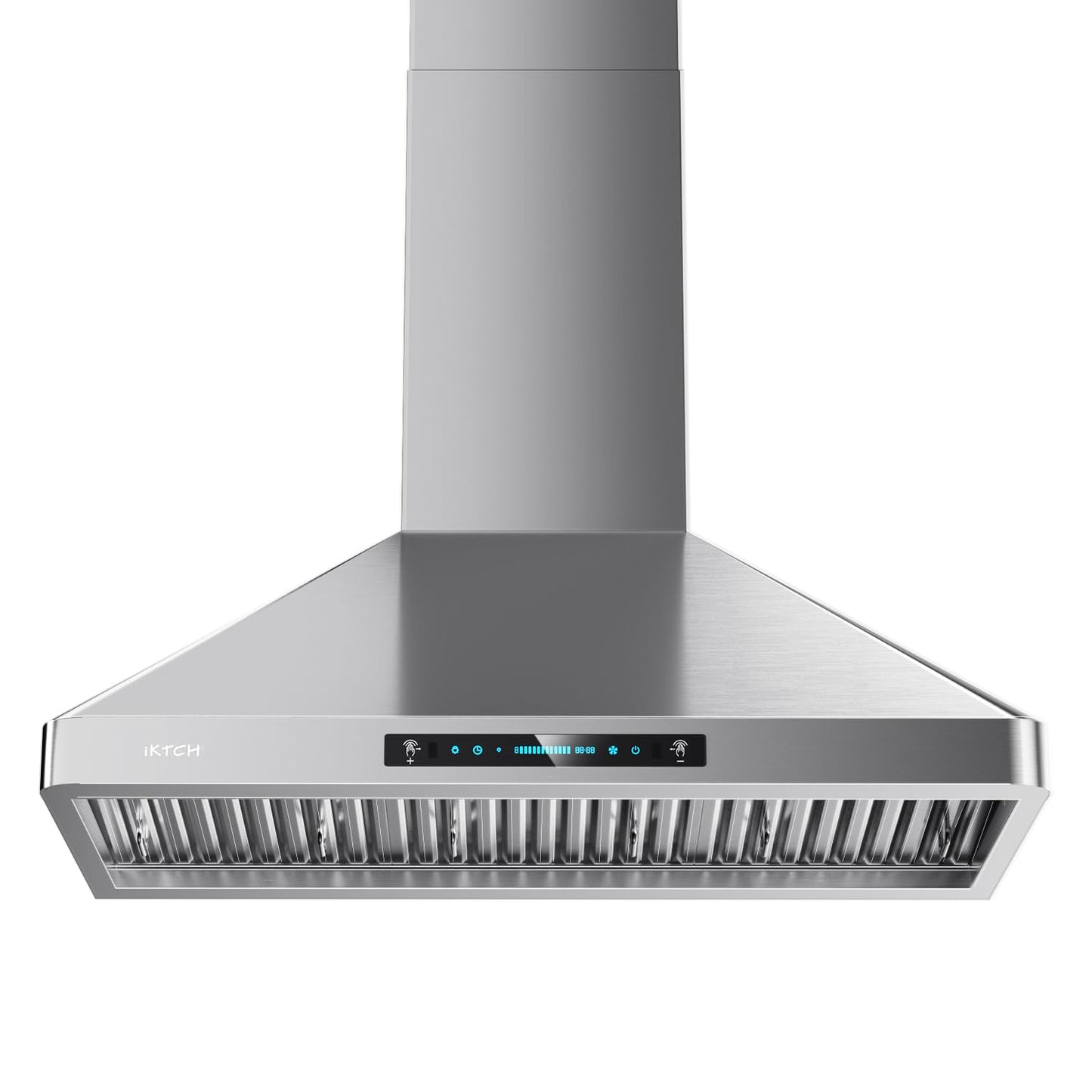 IKTCH Wall Mounted Range Hood 30 inch, 900 CFM Ducted/Ductless Stainless Steel Range Hood with Gesture Sensing & Touch Control IKP02R-30