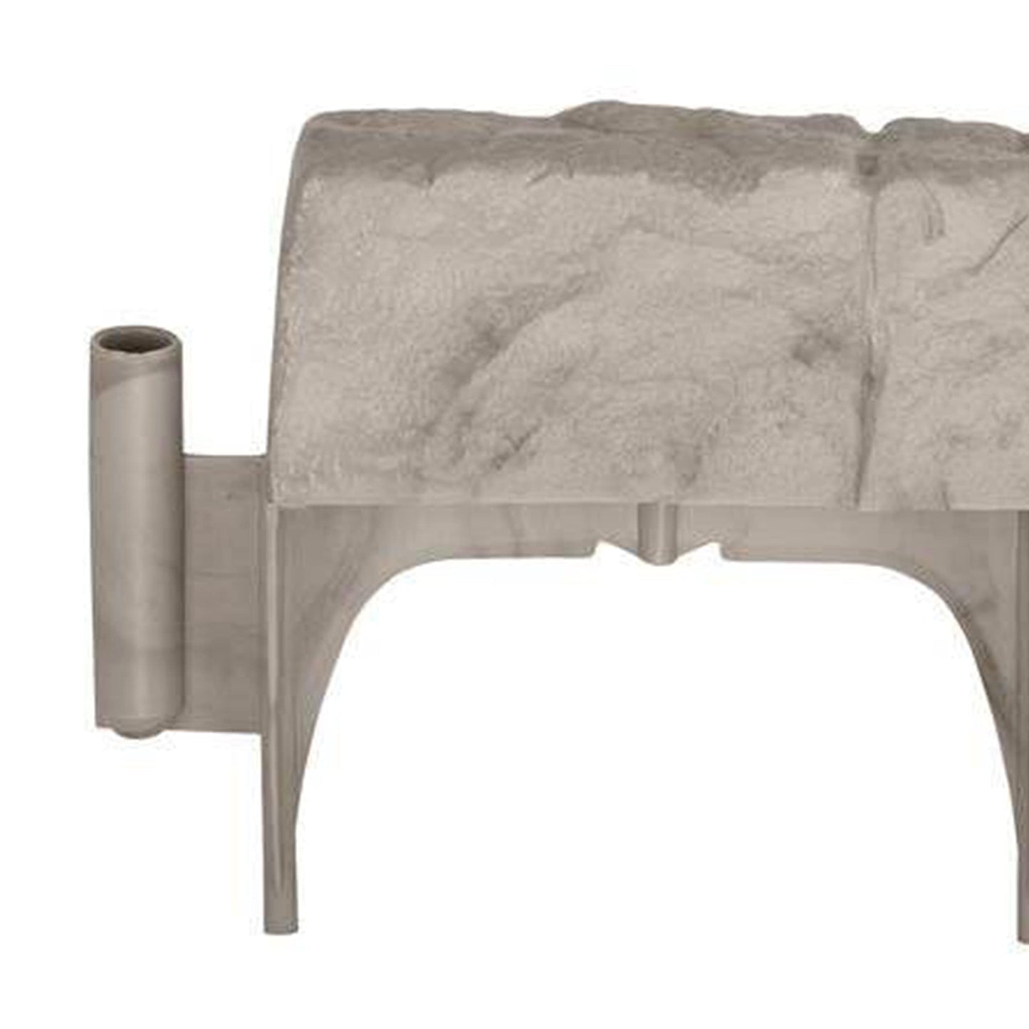 Suncast Interlocking Border Edging - Stone -Like Poly Construction for Garden, Lawn, and Landscape Edging - Water Resistant Border for Containing Trees, Flower Beds and Walkways - Light Taupe, 30