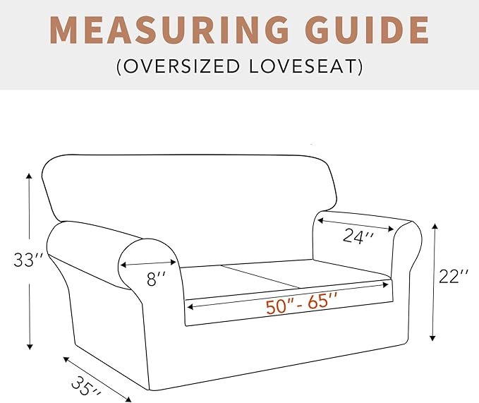 Easy-Going 100% Waterproof Oversized Loveseat Couch Cover, Dual Waterproof Sofa Cover, Stretch Jacquard Sofa Slipcover, Leakproof Furniture Protector for Kids, Pets, Dog and Cat, Dark Gray