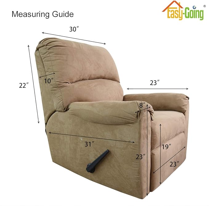 Easy-Going Recliner Chair Slipcover Reversible Sofa Cover Water Resistant Couch Cover Furniture Protector with Elastic Straps for Pets Dog (Recliner 22 inch, Blue/Ivory)