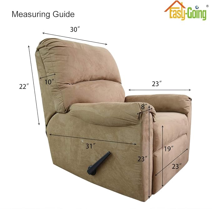 Easy-Going Recliner Chair Slipcover Reversible Sofa Cover Water Resistant Couch Cover Furniture Protector with Elastic Straps for Pets Dog (Recliner 22 inch, Christmas Red/Ivory)