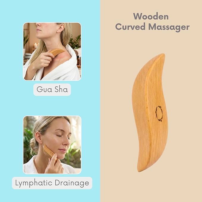 4pcs Dry Brushing Body Brush Set for Lymphatic Drainage-Natural Bristle Dry Skin Brush +Facial Dry Brush for Face+Dry Skin Exfoliating Scrubber+Wood Therapy Massage Tool. Gua Sha, Anti-Cellulite.